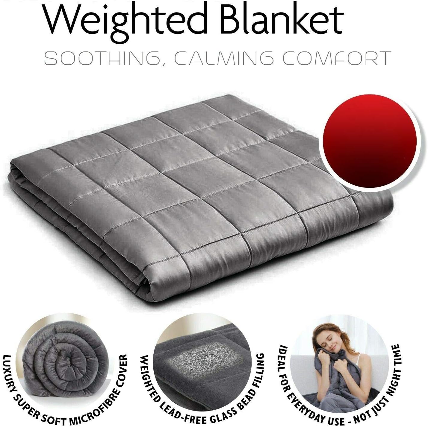 Weighted blanket for sensory therapy and anxiety relief.