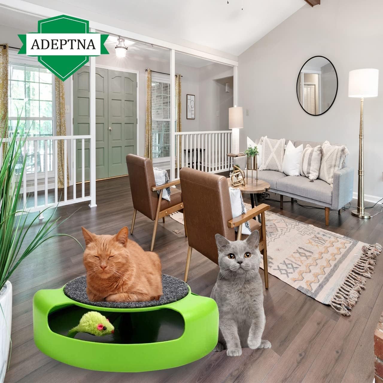 Interactive Cat Toy: Motion, Grooming, and Scratch Mat for Fun and Exercise