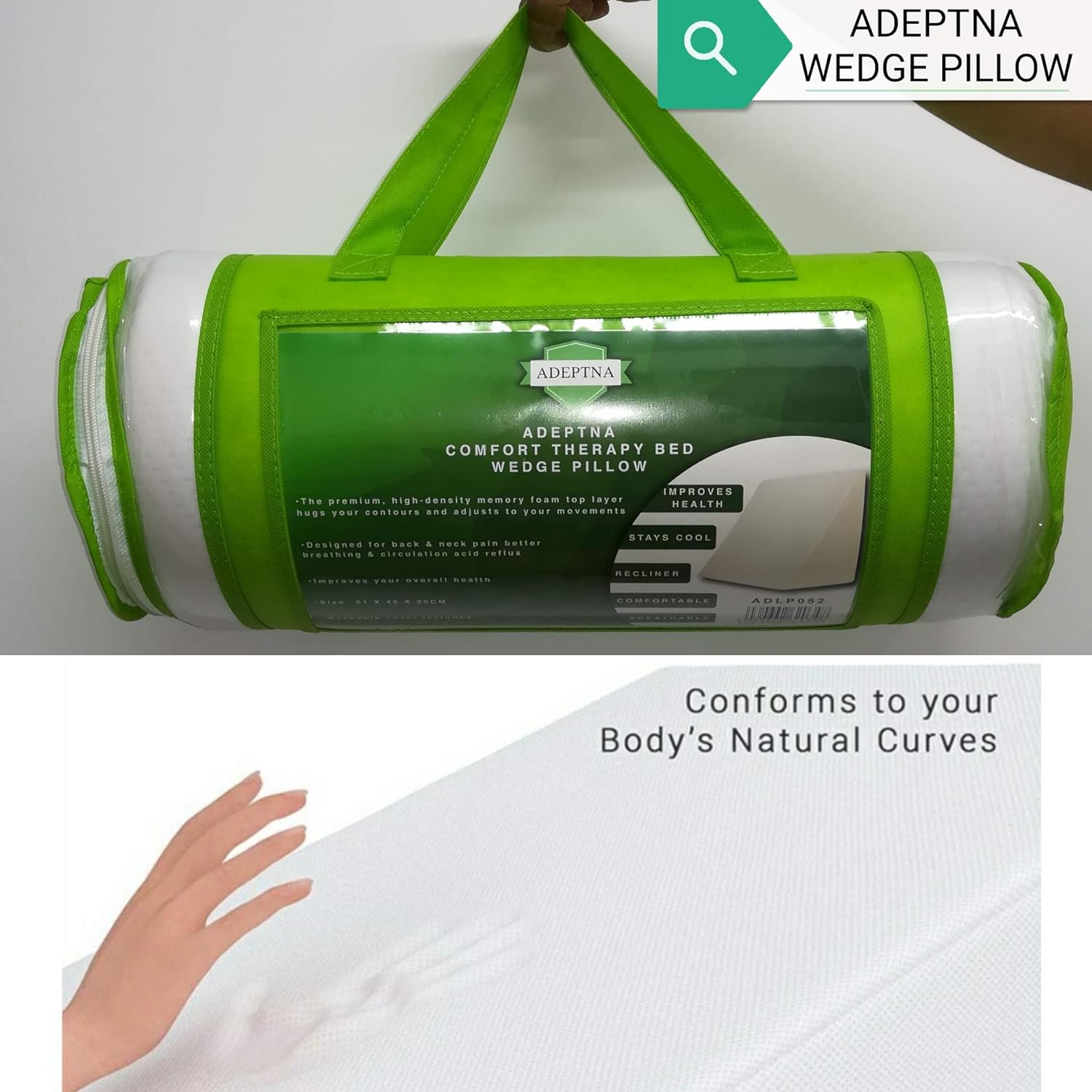 Comfort Memory Foam Therapy Bed Wedge Pillow -