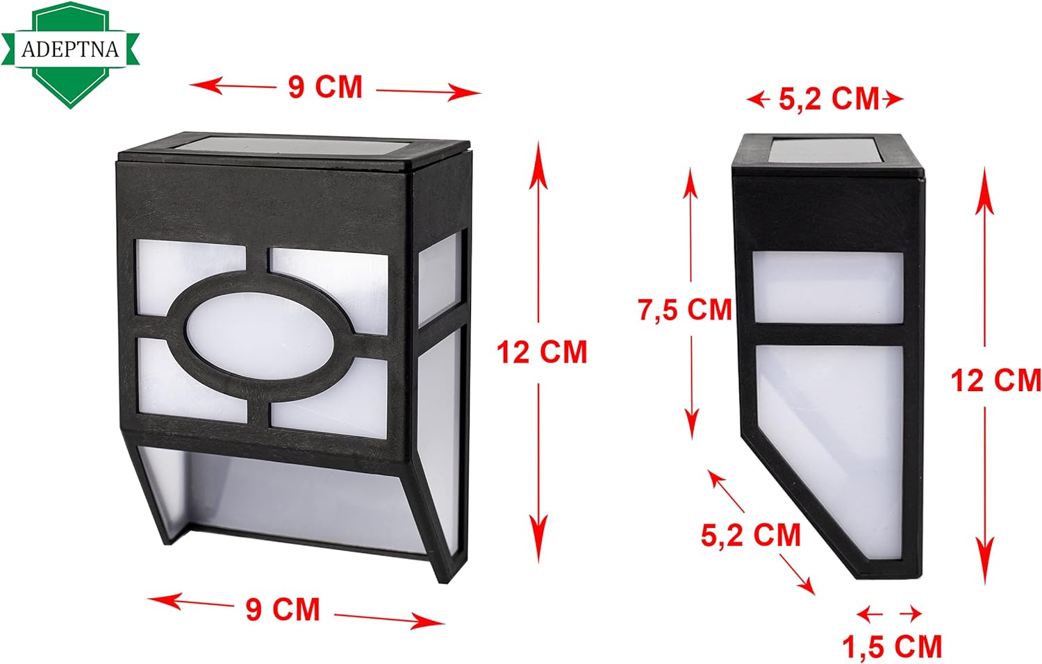 4 Pack Solar Fence Lights LED