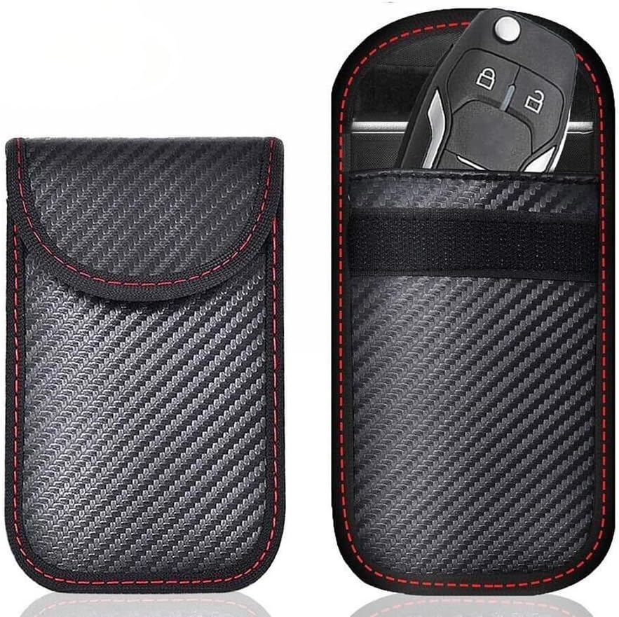 ADEPTNA Pack of 2 Blocker Box Keyless Car Key Fob Credit Bank Card Pouch - Before It's Too Late Secure Your Vehicle