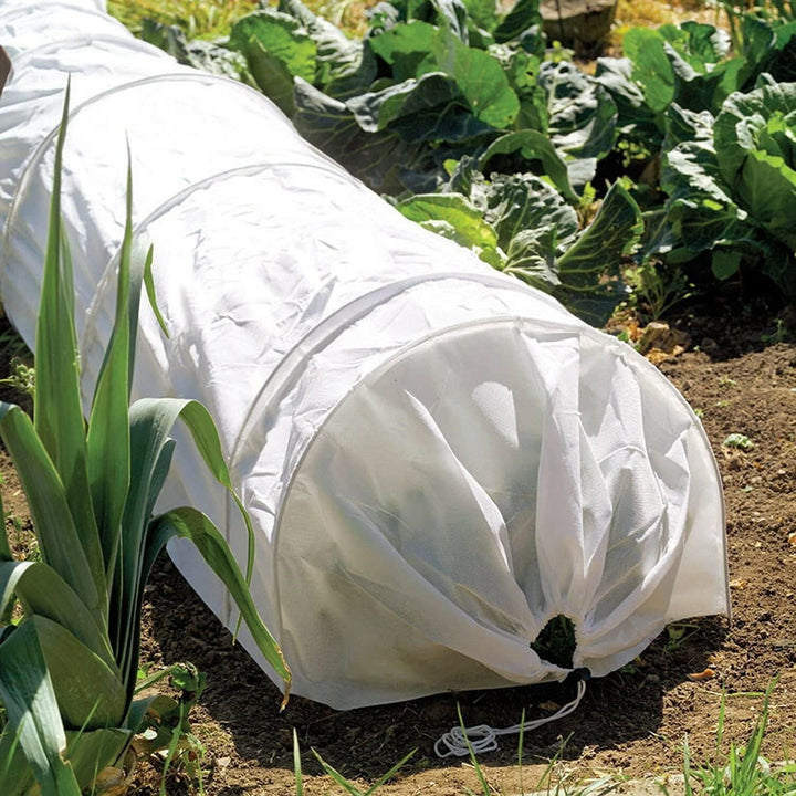 Garden Grow Tunnel for Protecting your Plants Vegetable from Insects Birds Harmful Pests and Cooler Conditions (FLEECE)