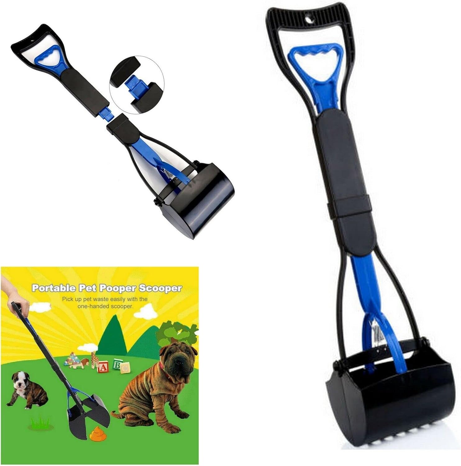 Premium Dog Pooper Scooper Long Handle Pet Dirt Scoop –  60cm