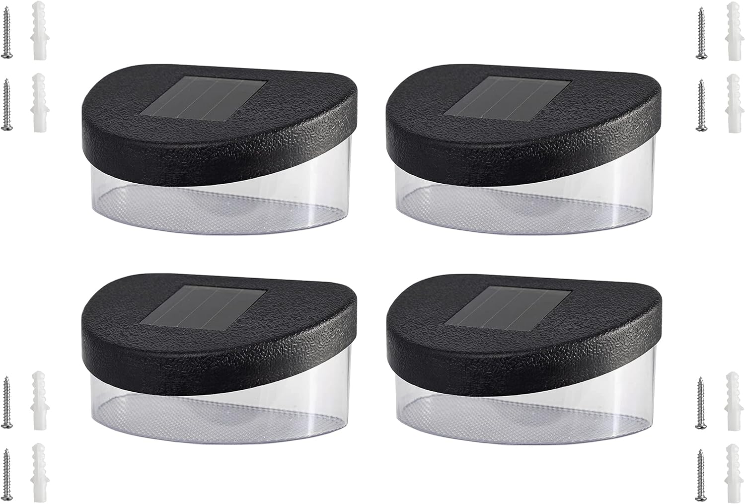 Premium Pack of 4 Decorative Super Bright Solar Fence Lights LED Universal Garden Fence Light –