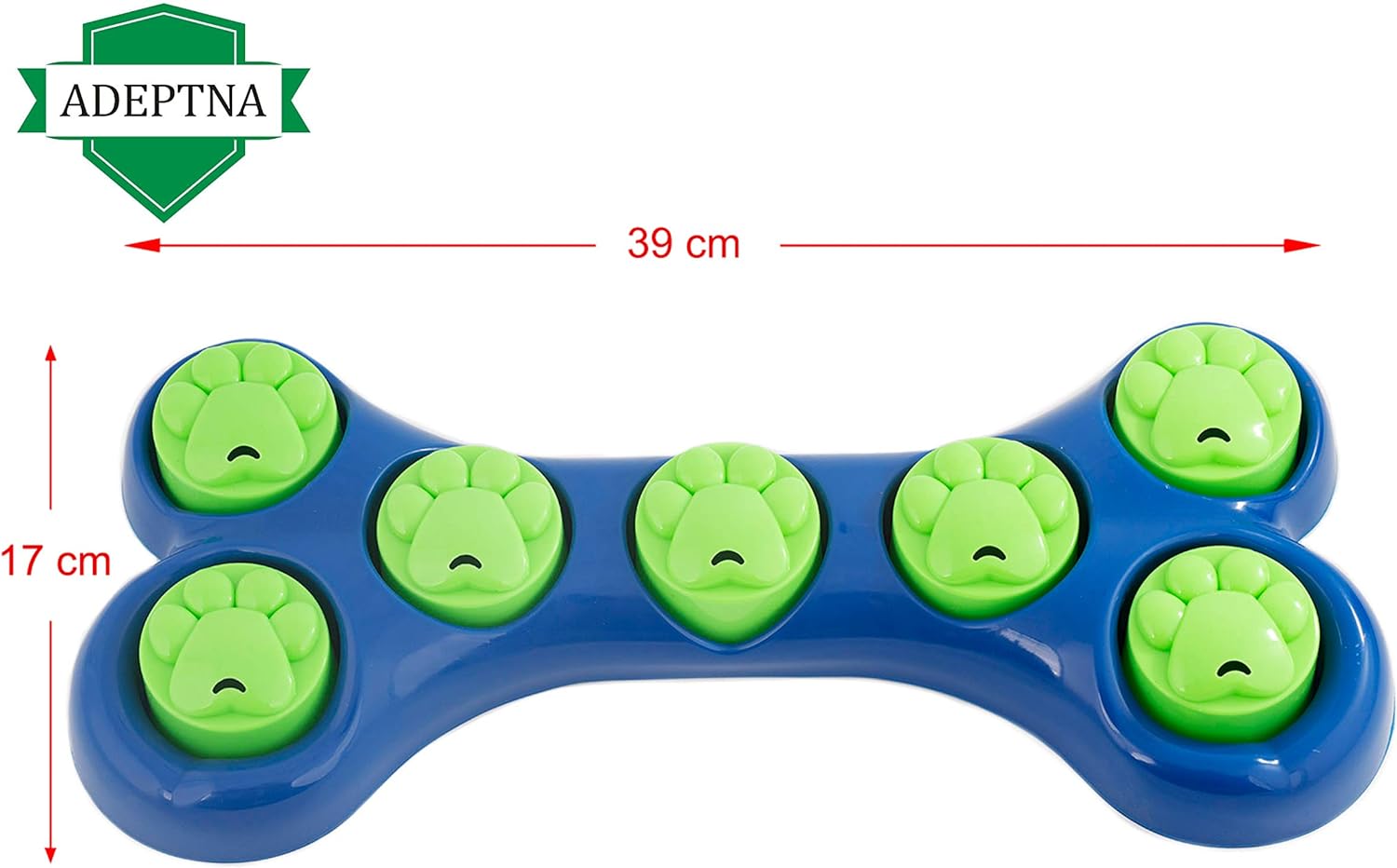 Dog Pet Feeder Bowl Bone Shape Fun Puzzle Treat Slow Feeding Interactive Fun Game