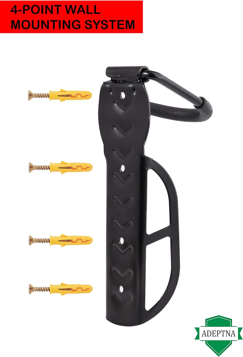 Set of 4 Heavy Duty Vertical Wall Mounted Bicycle Storage Hanging Hooks