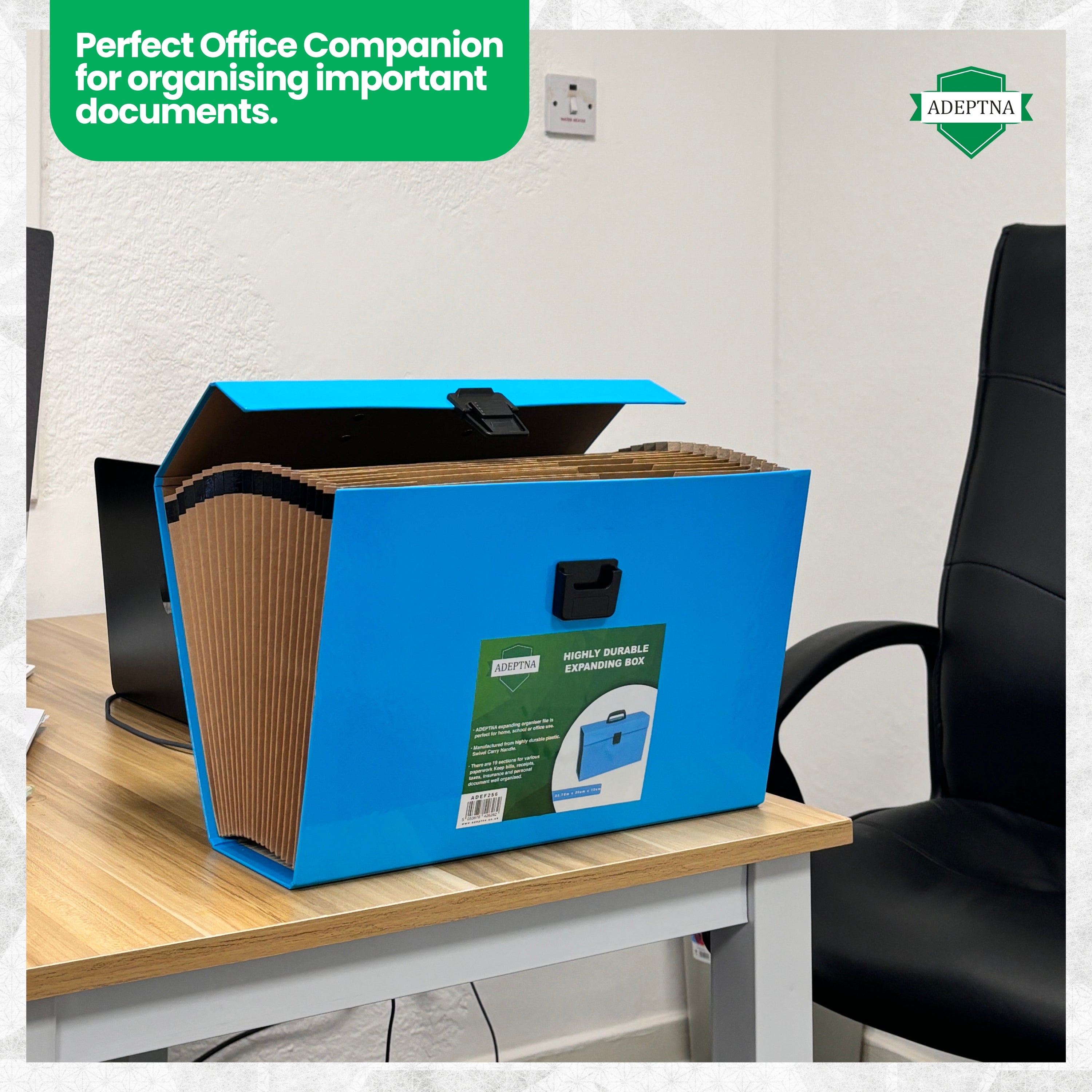 Expanding File Organiser 19 Pocket A4 Paper Folder Case