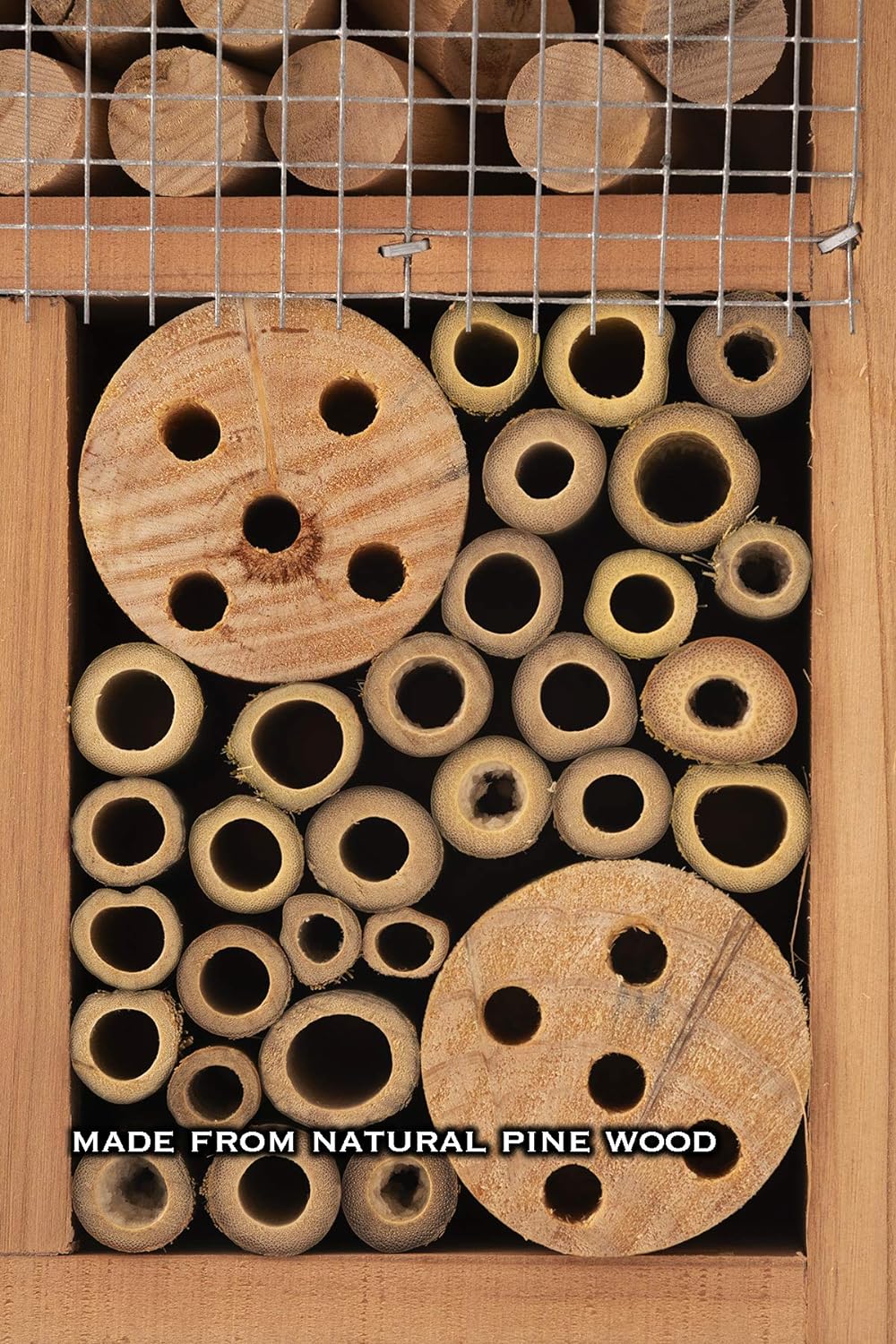 ADEPTNA Wooden Garden Insect Hotel for all Creatures Great and Small - Nest Home for Bees Beetles Ants Ladybirds and all Sorts of Insects (LARGE INSECT HOTEL)