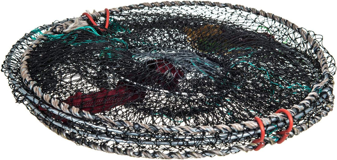 ADEPTNA Otter Friendly Collapsible Crab Basket-Crab Crayfish Lobster Catcher Pot Bait Trap Fish Net Eel Prawn Shrimp Live Bait-Ideal for Catching Bates for Fishing or Crabs and Lobsters