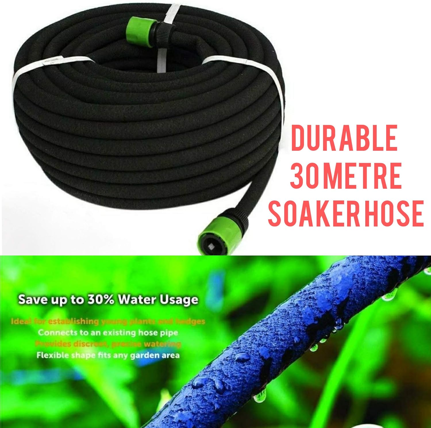 30m Flexible Soaker Hose Pipe