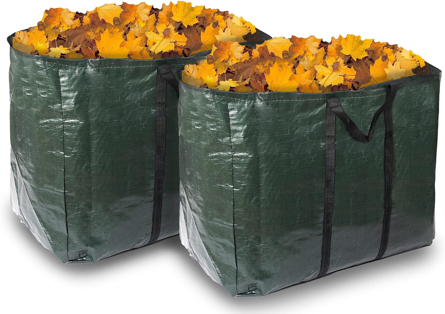 ADEPTNA Set of 2 Large Heavy Duty 150 Litre Garden Bags Waste Refuse Rubbish Grass Sack Waterproof Reusable