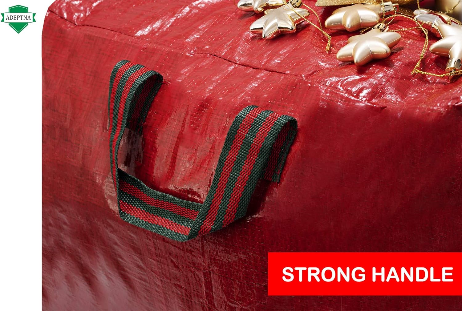 ADEPTNA Set of 2 Premium Christmas Decorations Storage Bags Red