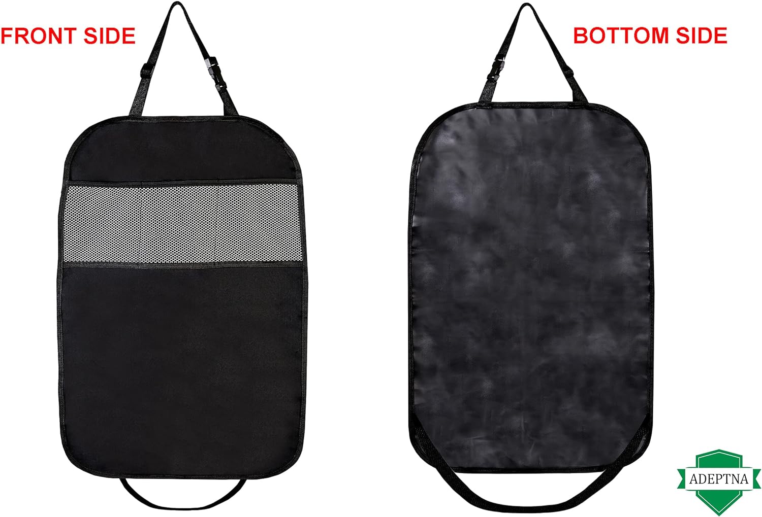 2 Pack Car Organizers Kick Mat Car Seat Protector Cover 3 Mesh Pockets Toy Storage Organiser Kids