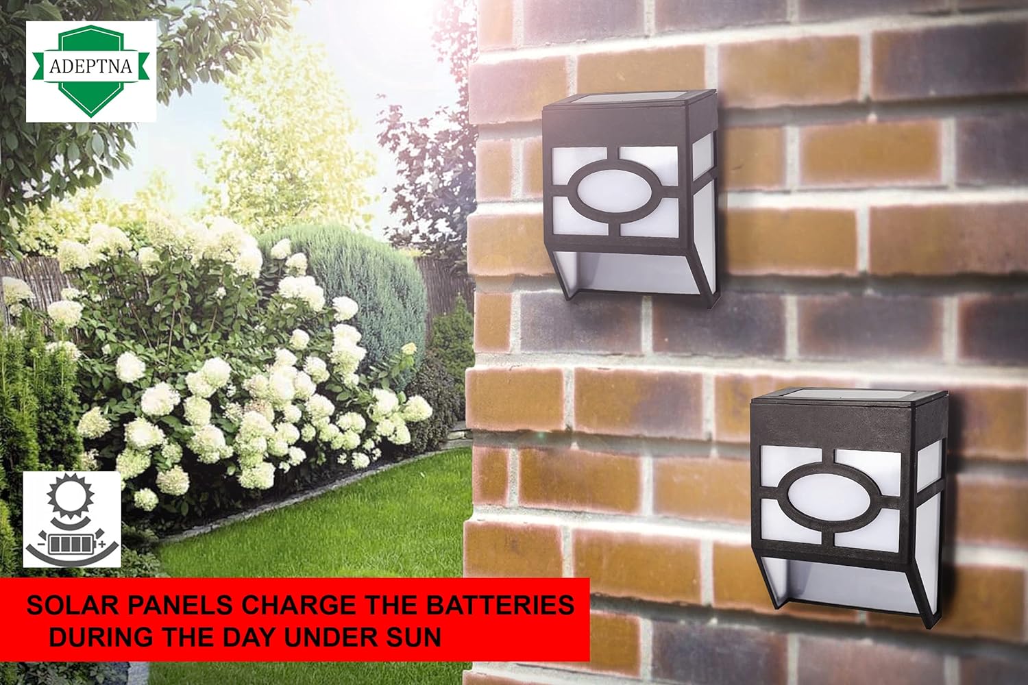 4 Pack Solar Fence Lights LED