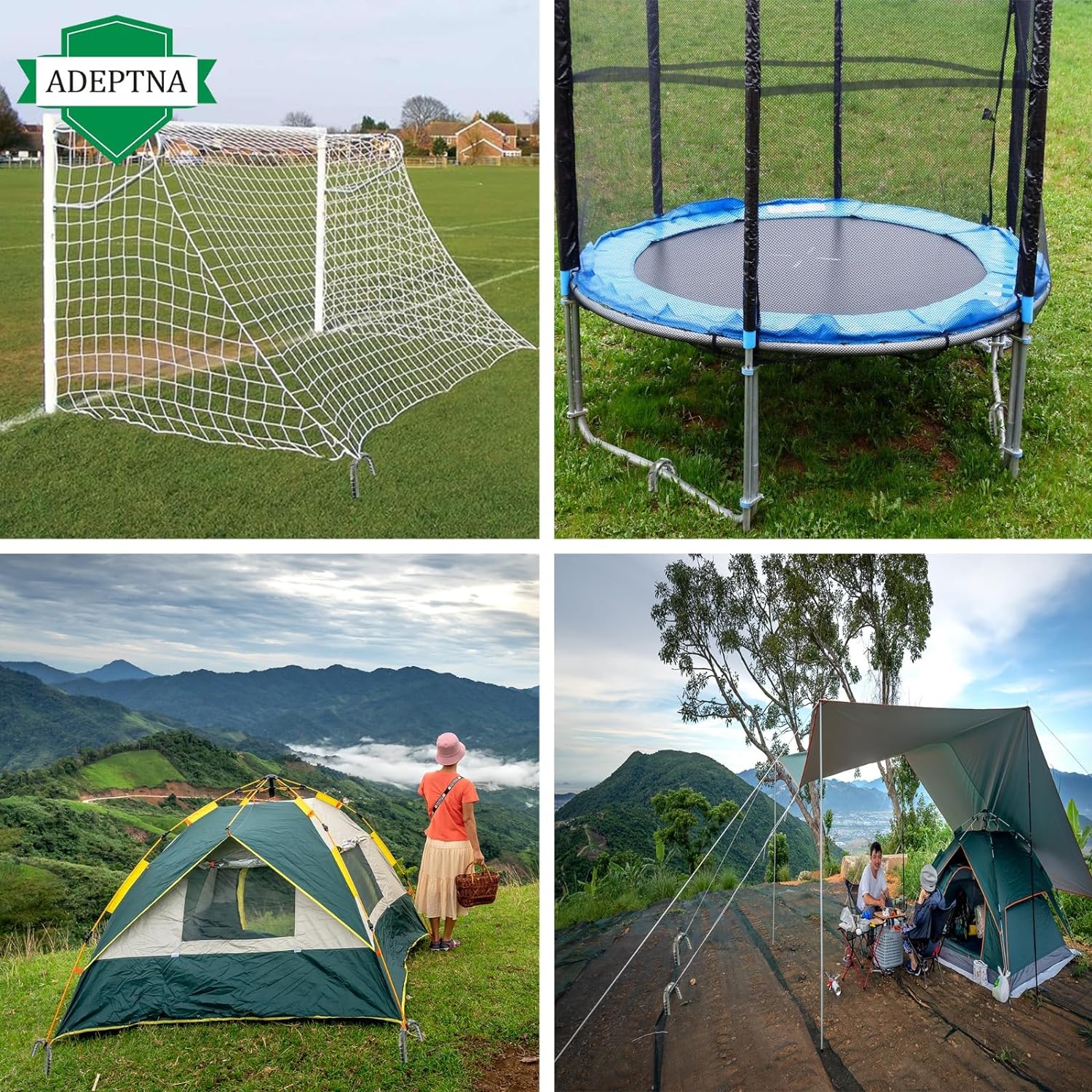 Heavy Duty Steel Pack of 6 Anti-Rust Galvanised Steel Marquee Ground Stakes 38cm Tent Pegs Solid Steel Rebar for Reliable and Long Use