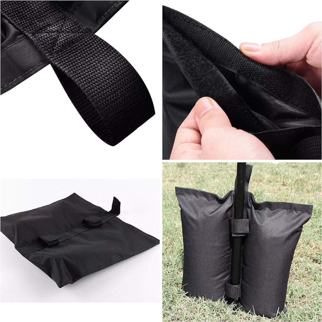 Heavy duty Set of 4 Gazebo Foot Leg Pole Large Sandbag Weight for Marquee Market Stall tents and Sun Shade Sand Bag