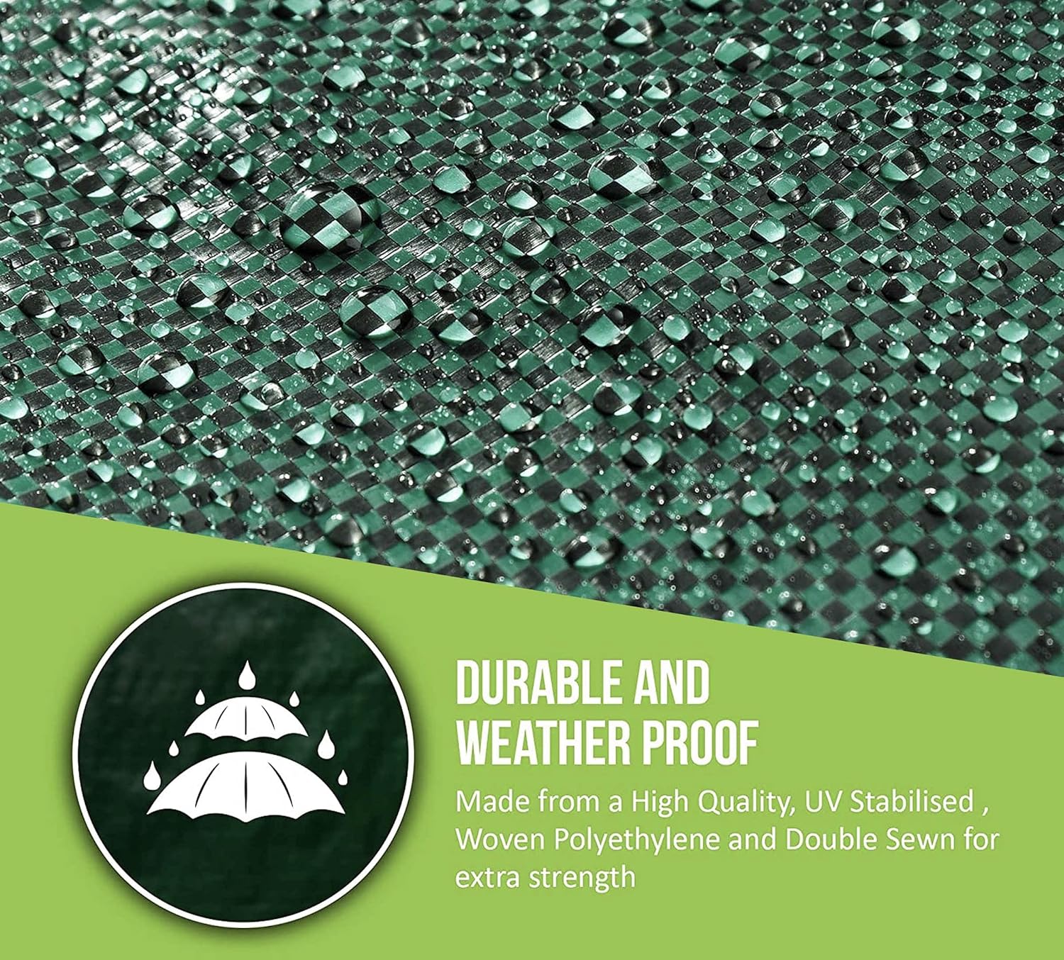 Reusable Heavy Duty Garden Bag Waste Rubbish Grass Sack Waterproof Large with 4 Strong Webbing Handles (300L Capacity)