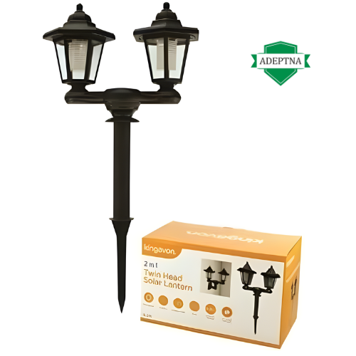 Premium Solar Lantern 2 in 1 Twin Night Light Rechargeable Outdoor Waterproof for Garden