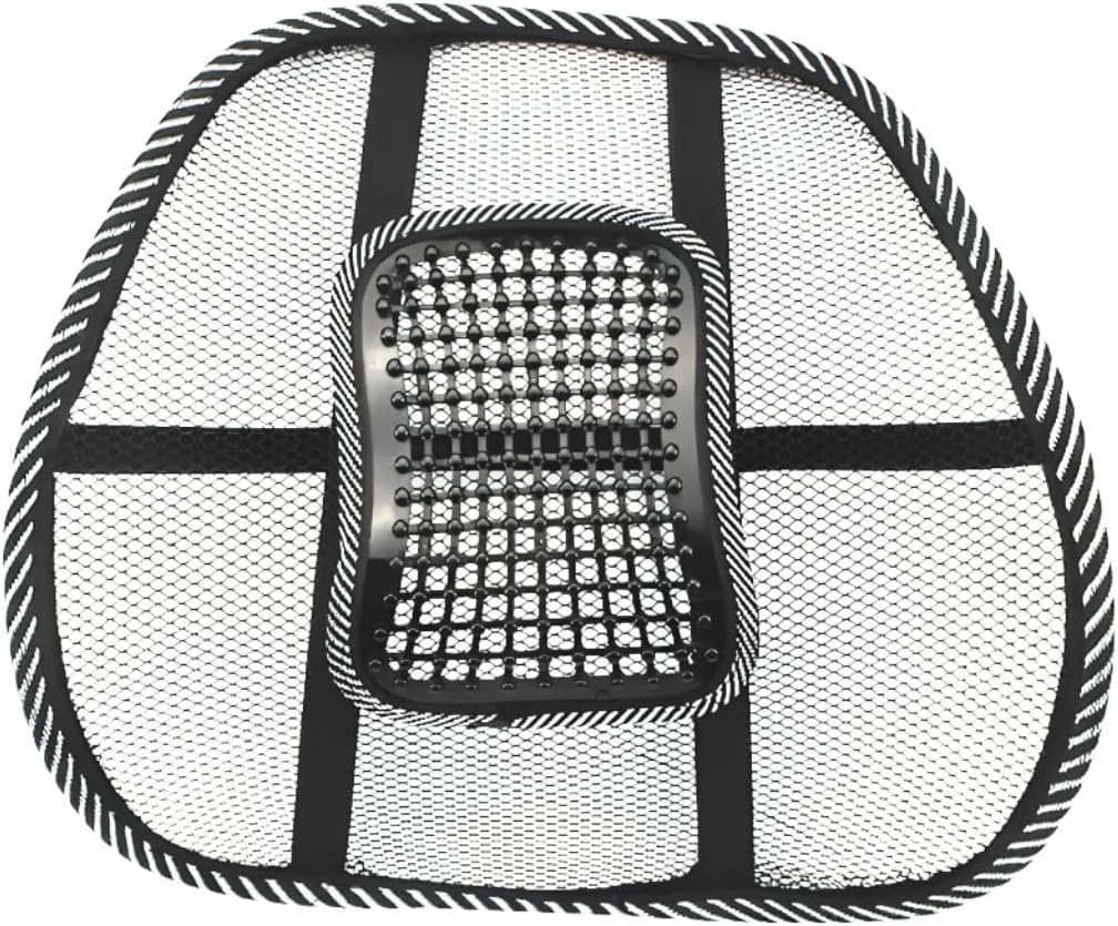 ADEPTNA Super Comfort Mesh Lumbar Back Seat Sitting Support System with Massage Nodes - Pain Relief Support for Office Chair Car Seat Back Support Driving Back Rest